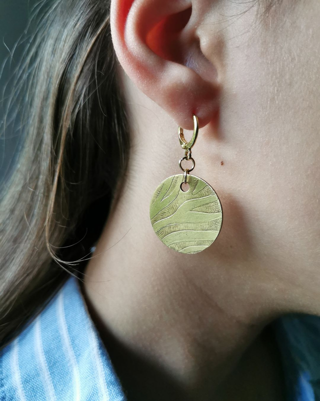 boucles d’oreilles «zebra»