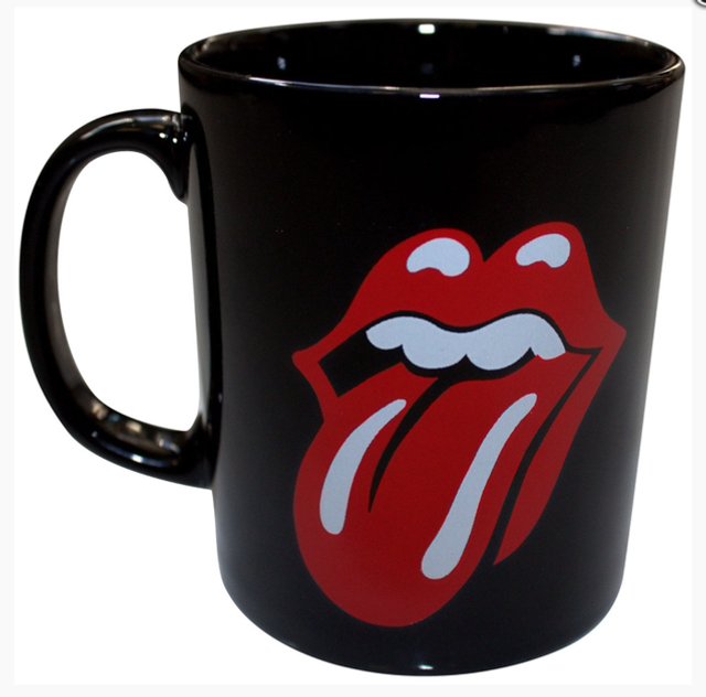 ROLLING STONES MUG: CLASSIC TONGUE (BLACK)