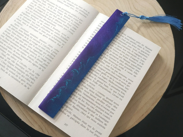 Marque page bleu - violet