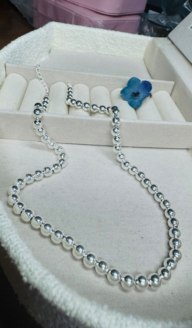 Choker Bolas em Prata 925 - 40cm