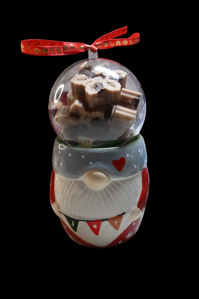 Brûle-Parfum Lutin avec Boule de Noël et Fondants Parfumés