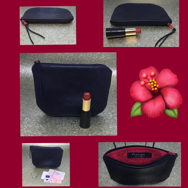 The Leather Sakura Pouch