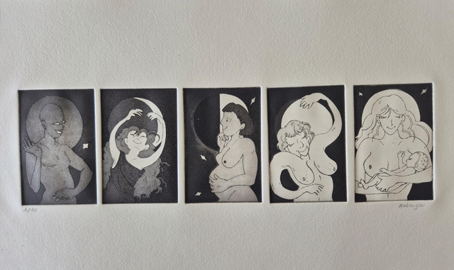 Le cycle de la Lune - Gravure