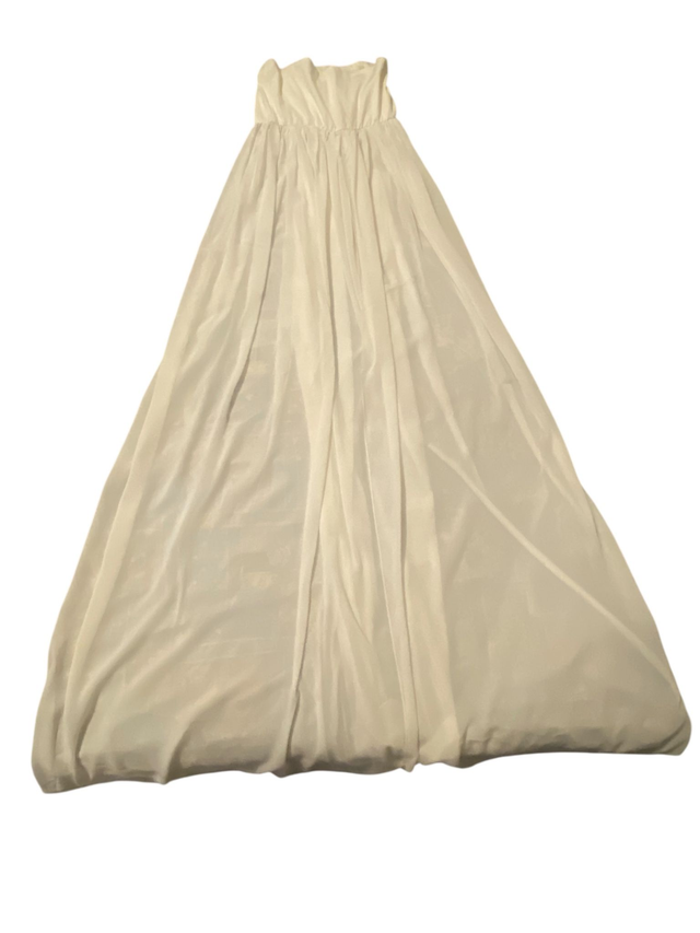 Robe en tulle transparente crème-Taille small