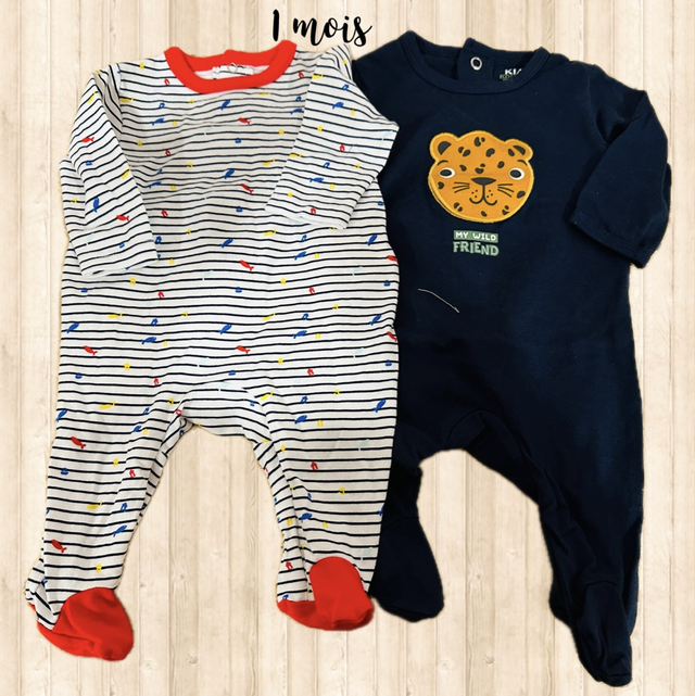Lot de 2 pyjamas, coton 