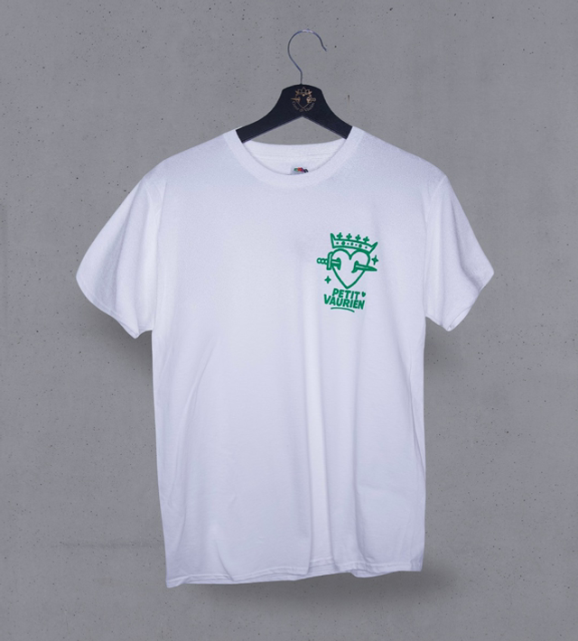 T-shirt enfant “Petit Vaurien” Blanc - Logo vert 