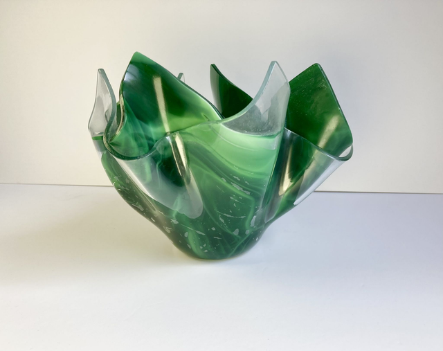 Green organic vase