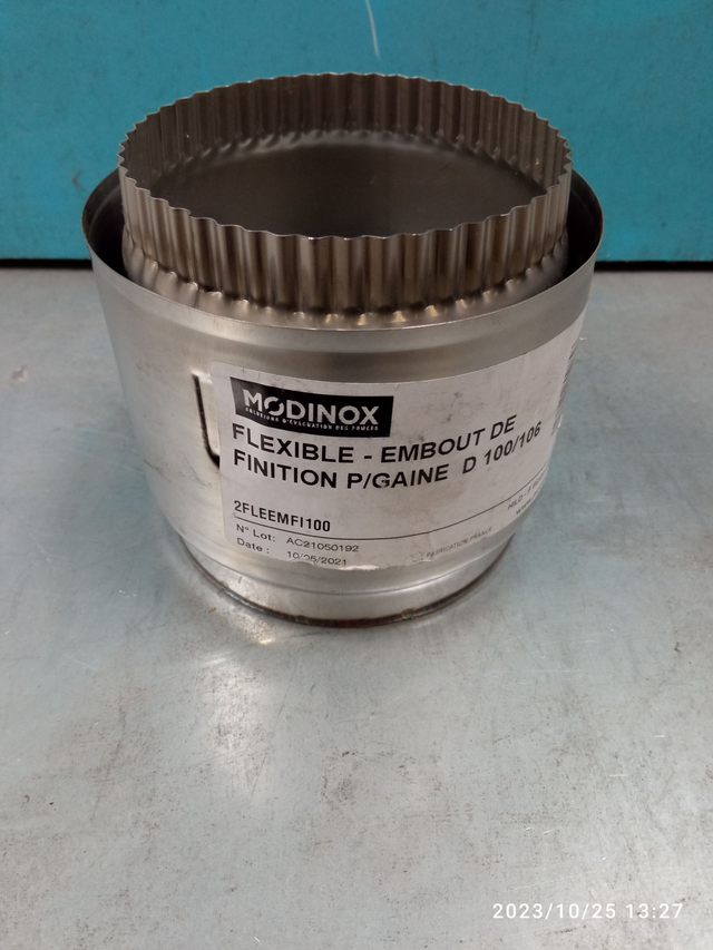 Embout de finition pour gaine D100 - 2FLEEMFI100 