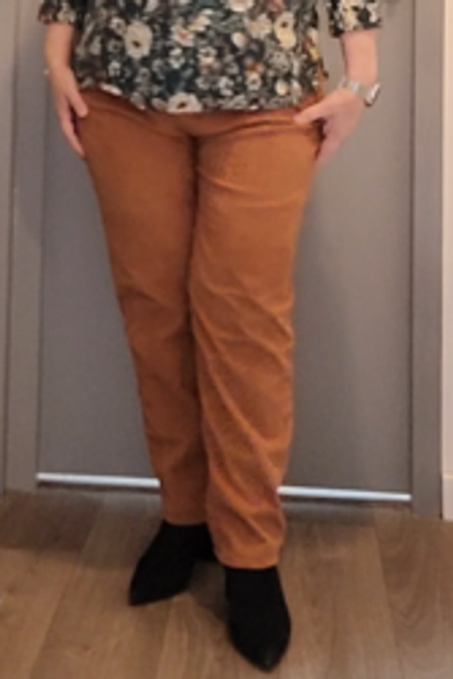 Jean velours brique