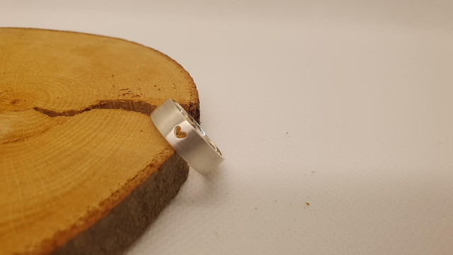 Bague jonc "Coeur" - Argent massif