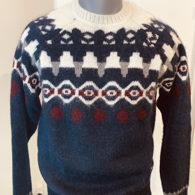 Pull col rond alpaga/laine mérinos Privati Firenze 