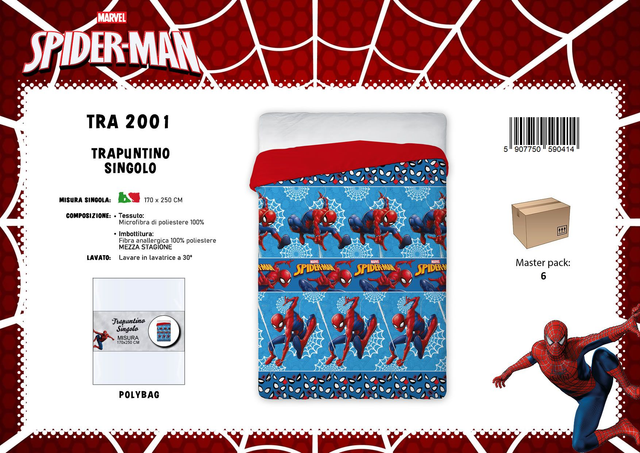 TRAPUNTINA PRIMAVERA SPIDER MAN  1 PIAZZA