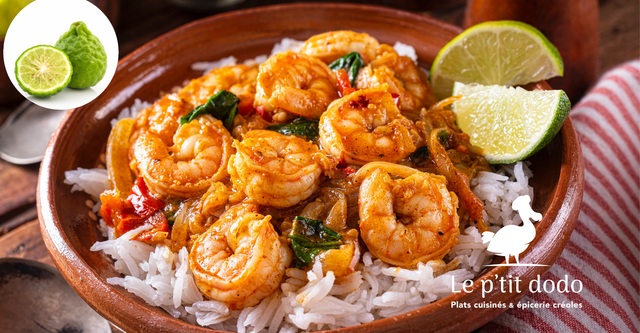 Cari de crevettes au combava 