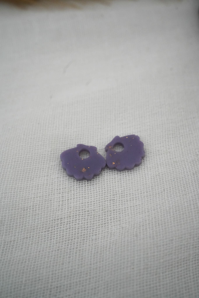 Petites pampilles coquillages violettes