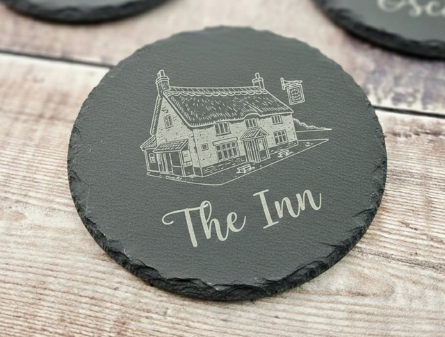 The Local Inn Personalized Slate Drinks Coaster