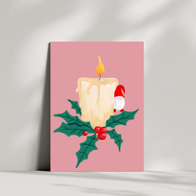 Cartes de Noël - Bougie