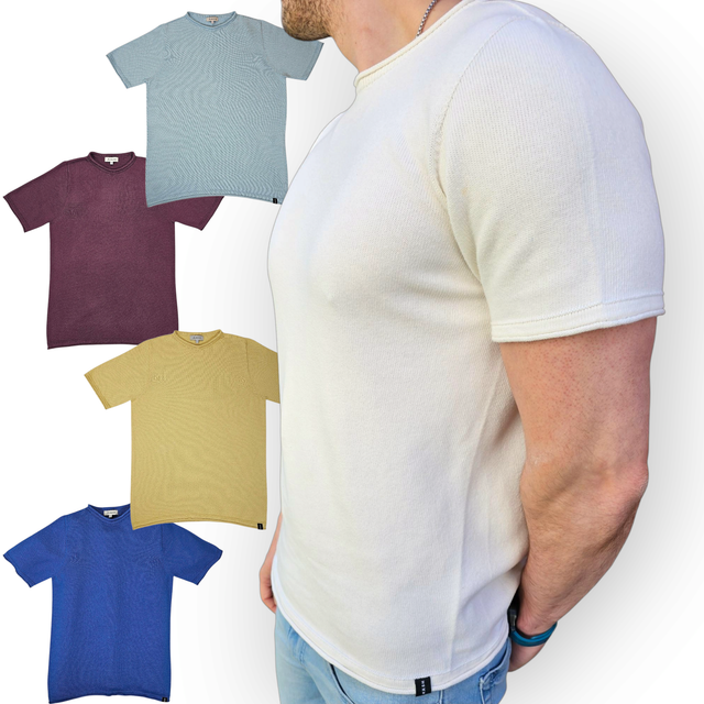 Kurzarm-Pullover "Jona" aus Bio-Baumwolle