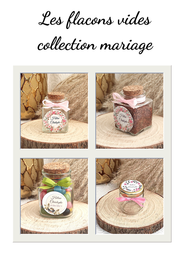 Flacon vide personnalisé mariage
