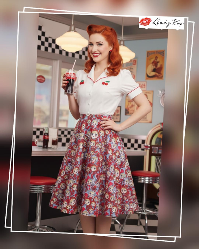 Jupe Lindy Bop Peggy Russian Dolls T46