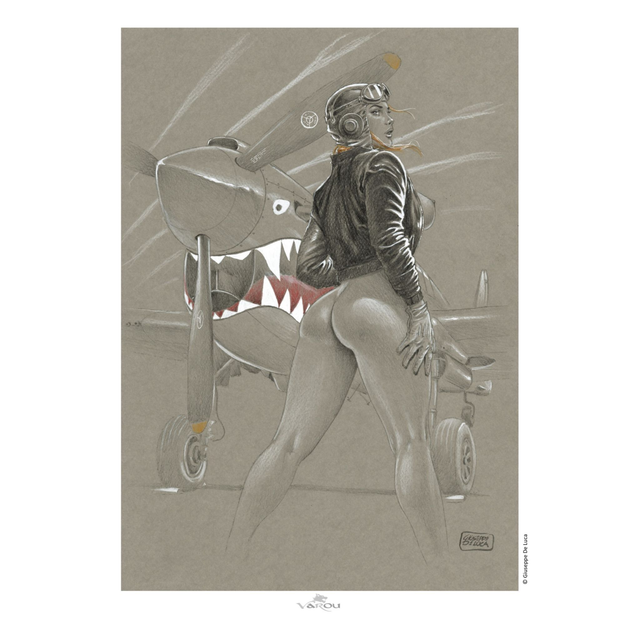 Ex-libris Pin-Up De Luca Giuseppe A4 signé et limité à 200 ex