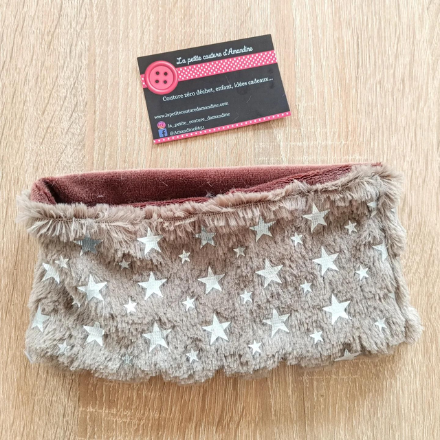 Snood bebe marron étoile / marron