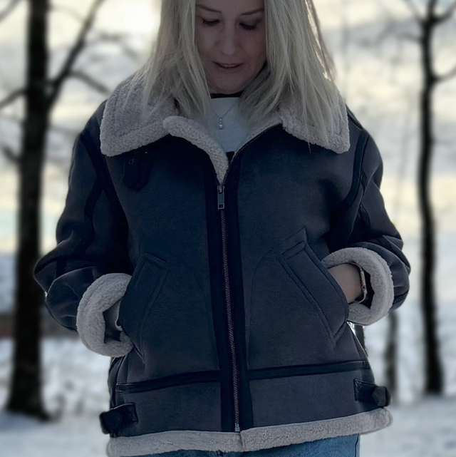 Anthrazit Fliegerjacke