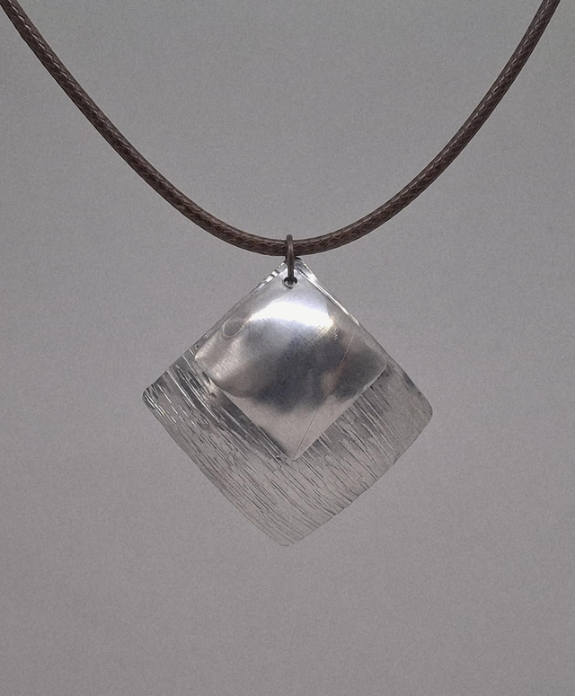 Double Domed Square Pendant