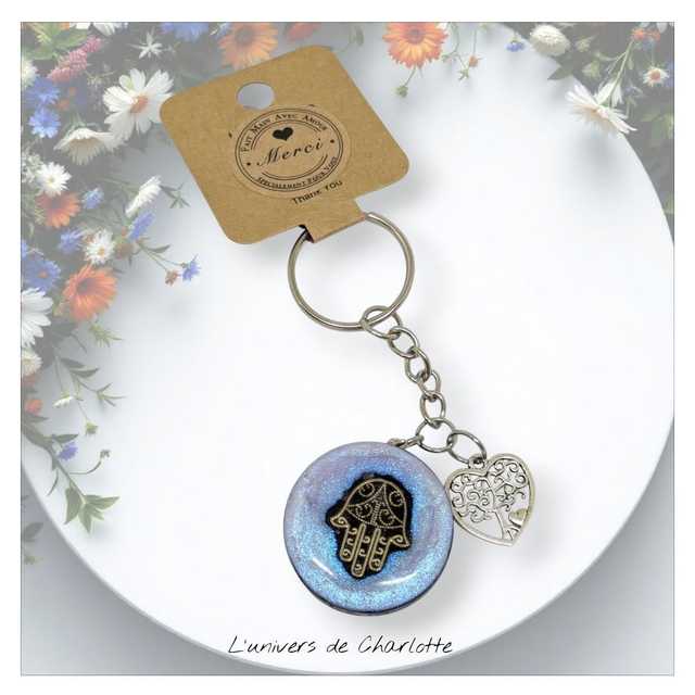 Porte-clés "Hamza" bois PC-025