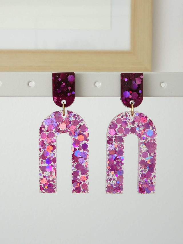 Grande Arche : Paillettes multifacette rose