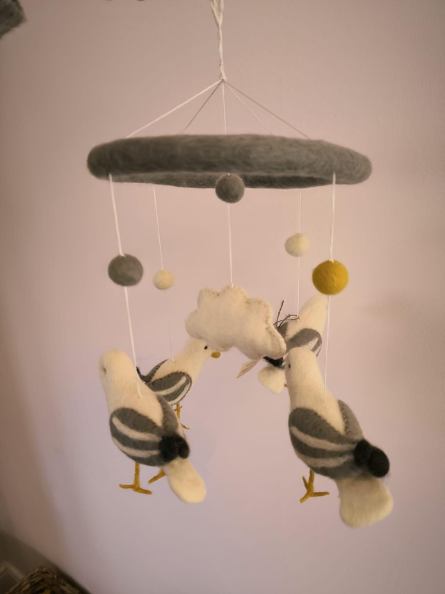 Handmade Seagull Baby Mobile