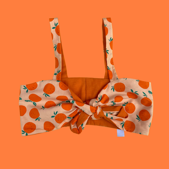 Crop top Papillon "Jus d'orange" - XS/S/M