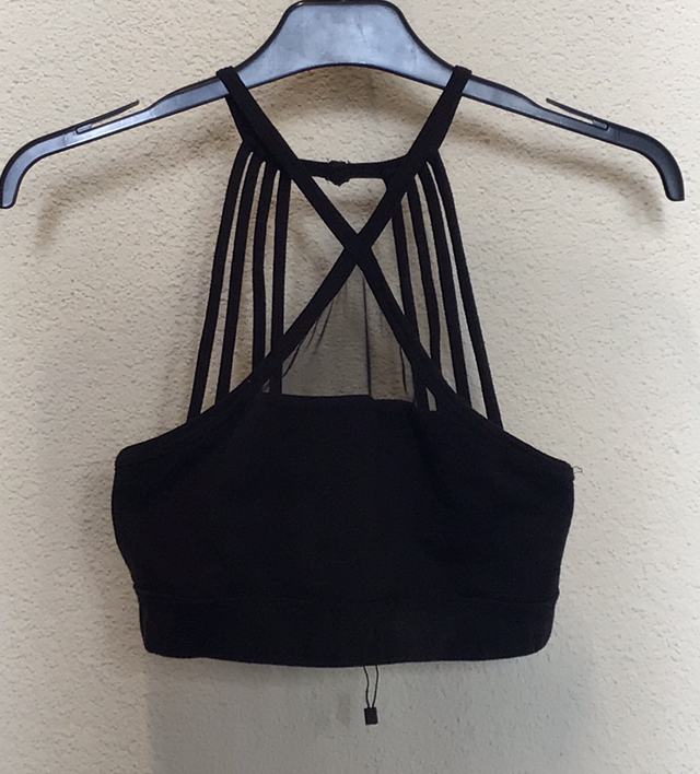 1717016 CROP TOP BLACK STRIPPED