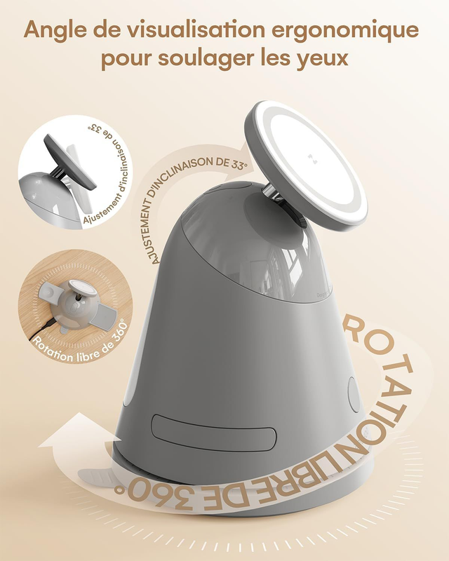 Station de Charge 3-en-1 MagSafe ZEEHOO – Charge Rapide Sans Fil pour iPhone, Apple Watch & AirPods (Gris)