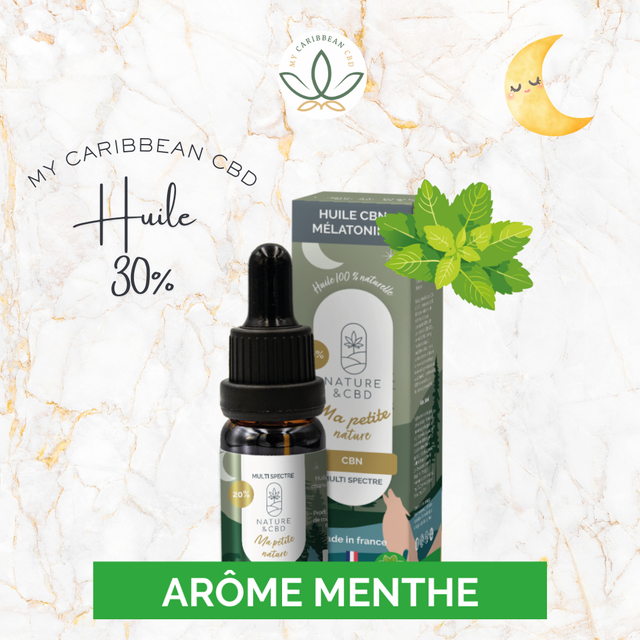 Huile Cbd x Melatonine Arome Menthe - My Caribbean CBD
