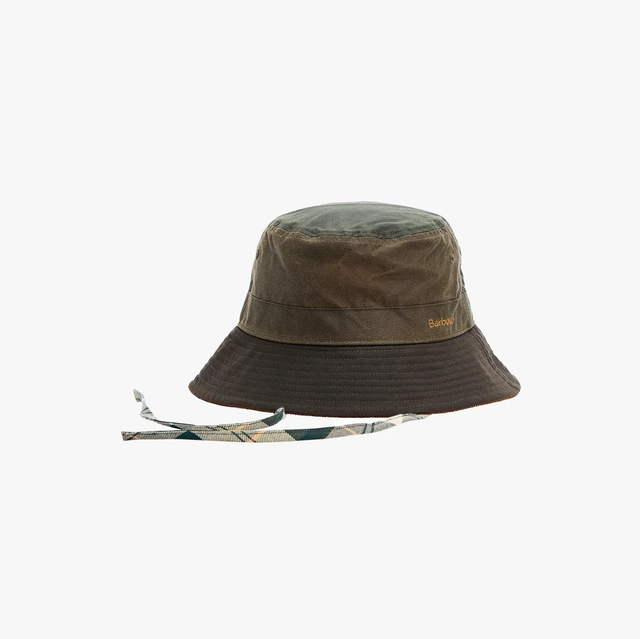Barbour Brackley Waxed Bucket Hat Fern Beech