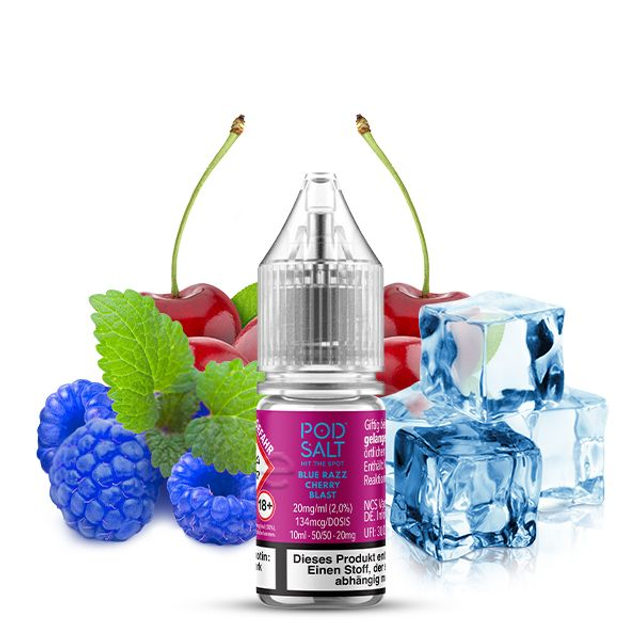 POD SALT XTRA Blue Razz Cherry Blast Nikotinsalz Liquid 10 ml