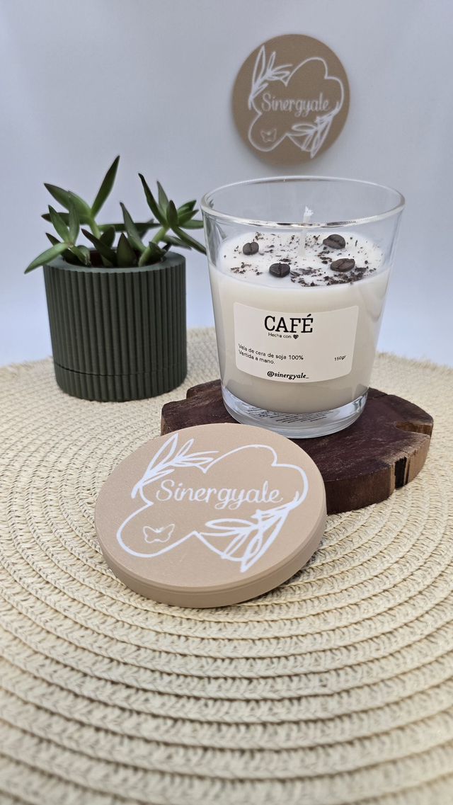Vela en cristal - Café