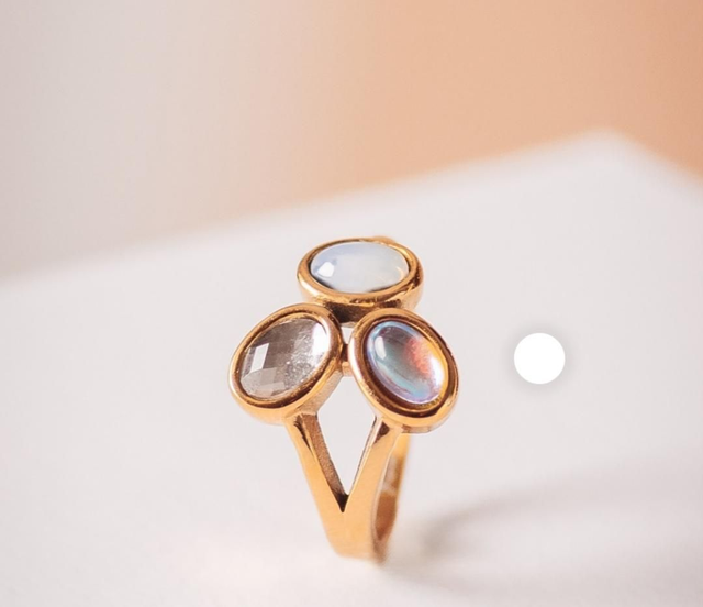 Bague Vivre acier inoxydable 