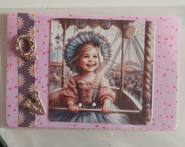 Carte sainte Catherine "souvenirs d'enfance et de joie " 
