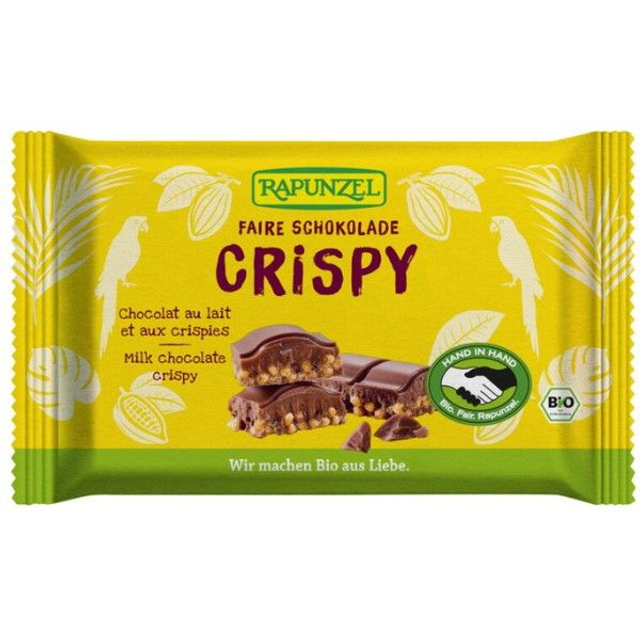 Rapunzel Vollmilch Schokolade Crispy 100g Tafel