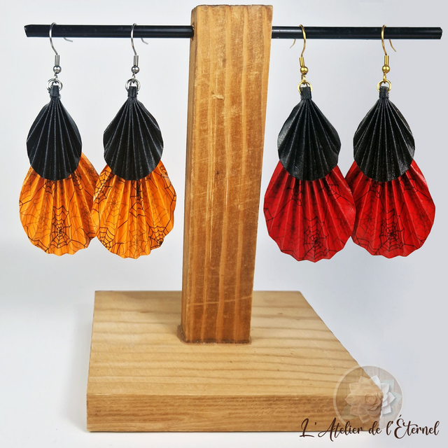 Boucles d'oreilles Licuala Royal Toile d'araignée