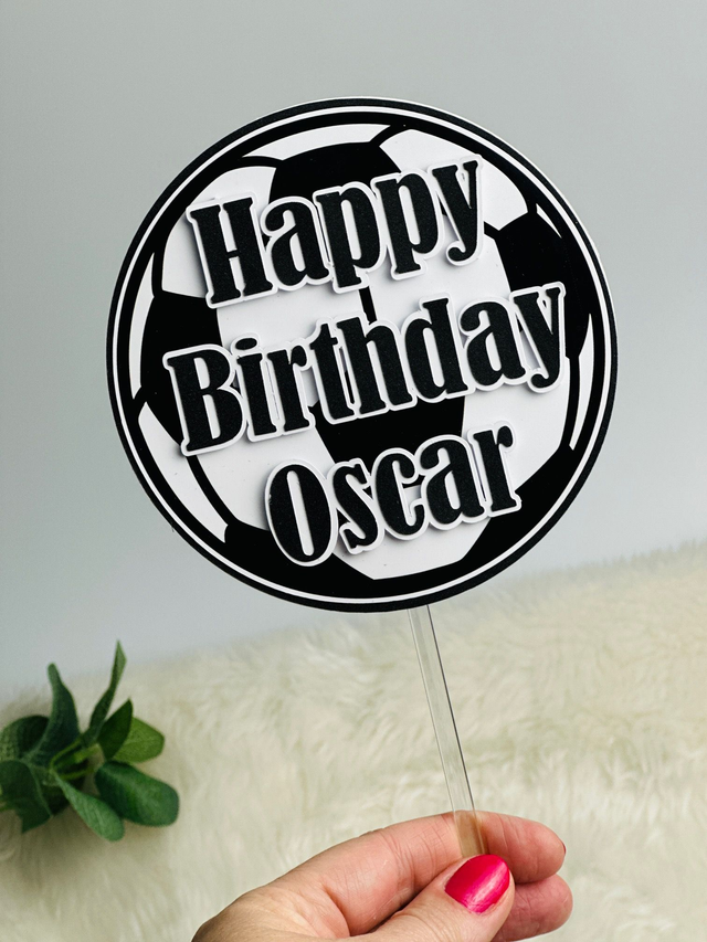 Persoanlised Football cake topper