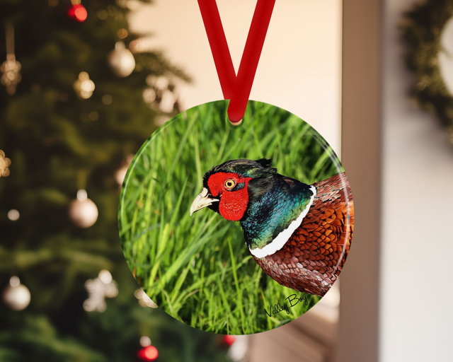 "Rufus Pheasant" Ceramic Christmas Decoration  