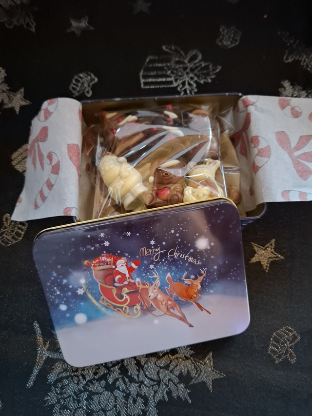Boîte de chocolats de Noël