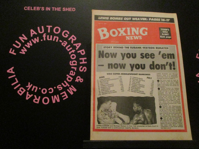 Michael Watson - 'Boxing News Now You See 'Em - Now You Don't! July 19th 1991' Authentic Autographed Magazine Cover