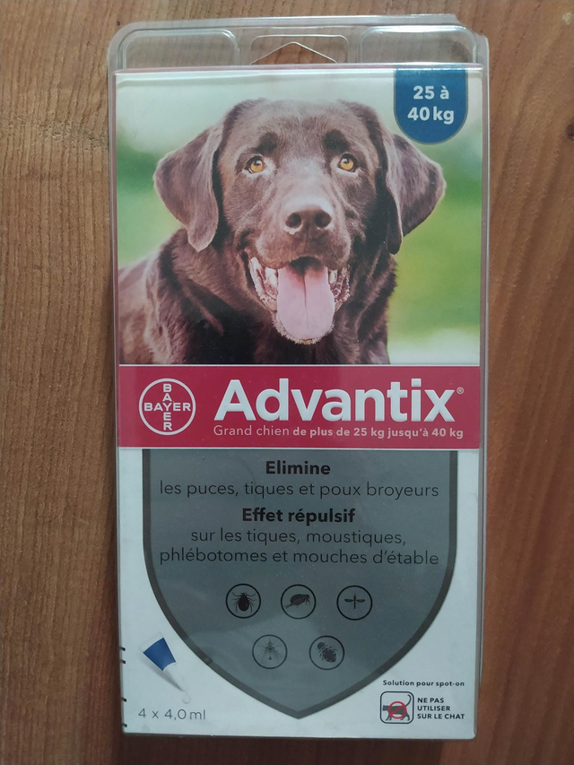 advantix 4 pipettes grand chien 25-40kg