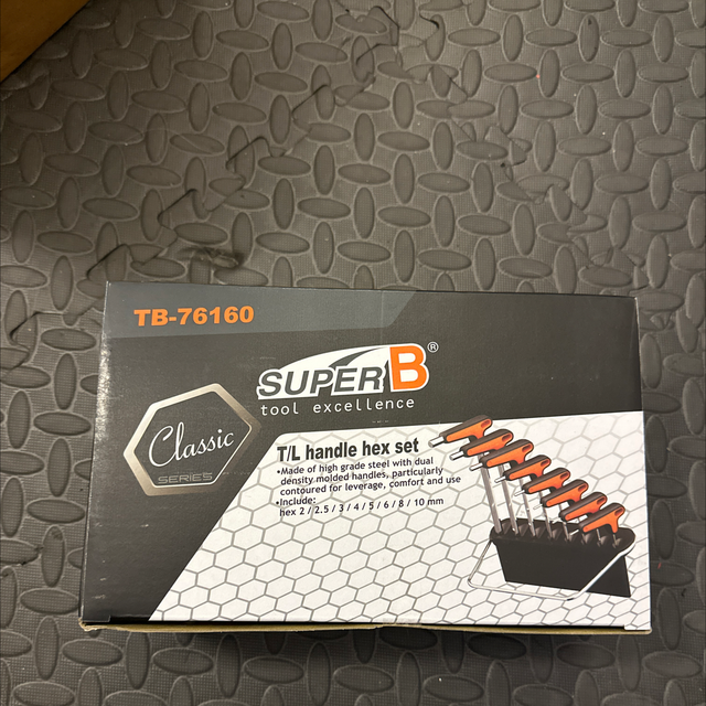 Super B TB-76160 T/L Handle Hex Wrench Set 2/2.5/3/4/5/6/8/10mm