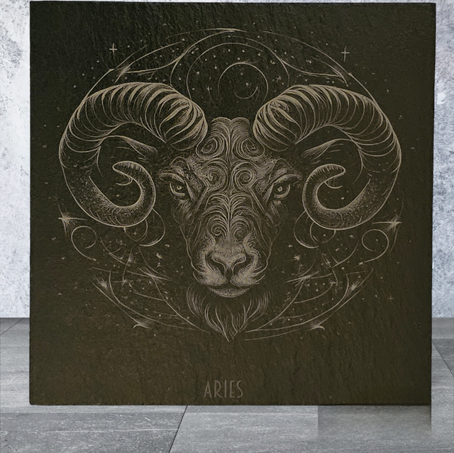 Slate Coaster - Star Sign Aries