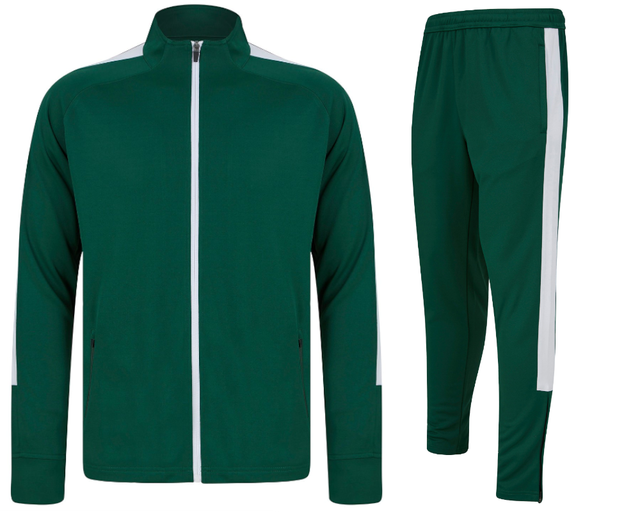 Custom Adult Tracksuit Bottle Green/White