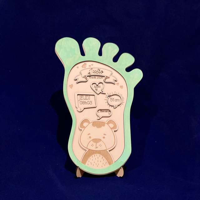 Empreinte de naissance personnalisée (garçon)